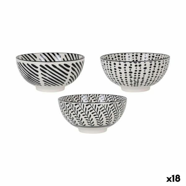 Snackskål Alfares Nomi Sort ø 15,5 x 7,7 cm 15 x 7,3 cm (18 enheder)