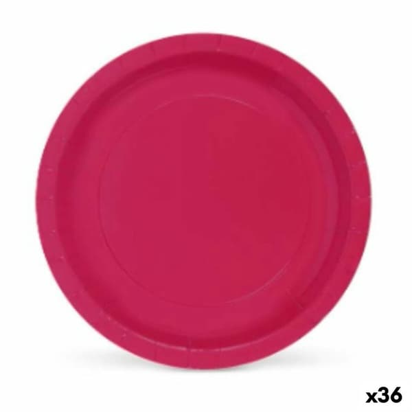 plade Algon Bourgogne Engangsanvendelse Pap 20 x 20 x 1,5 cm (36 Enheder)