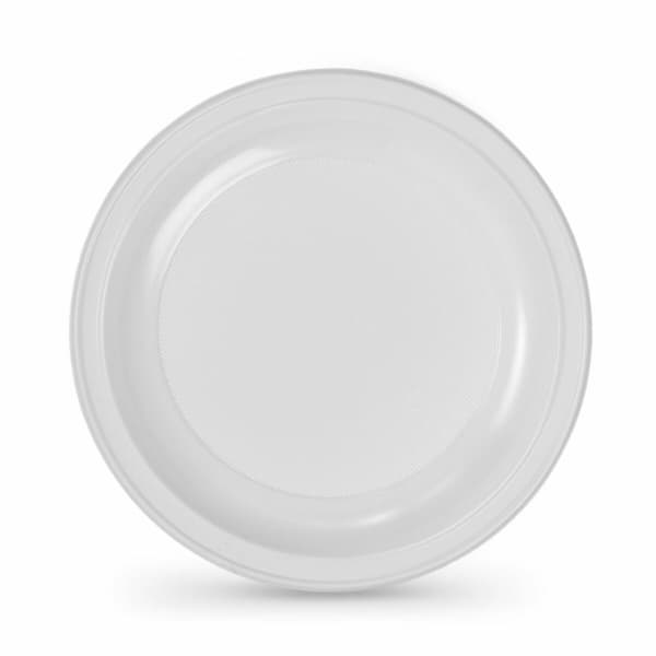 Sæt af genanvendelige tallekener Algon Cirkulær Hvid Plastik 22 x 22 x 1,5 cm (6 enheder)