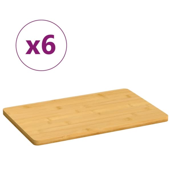 vidaXL morgenmadstallerkener 6 stk. 22x14x0,8 cm bambus -  Tallerkener