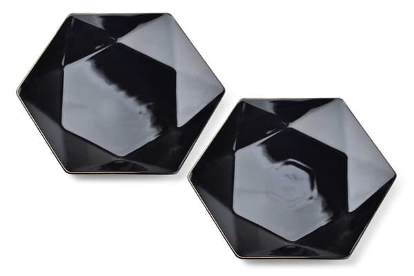 RALPH BLACK 2 litteän lautasen setti 32,5x 28,5cm x k3cm