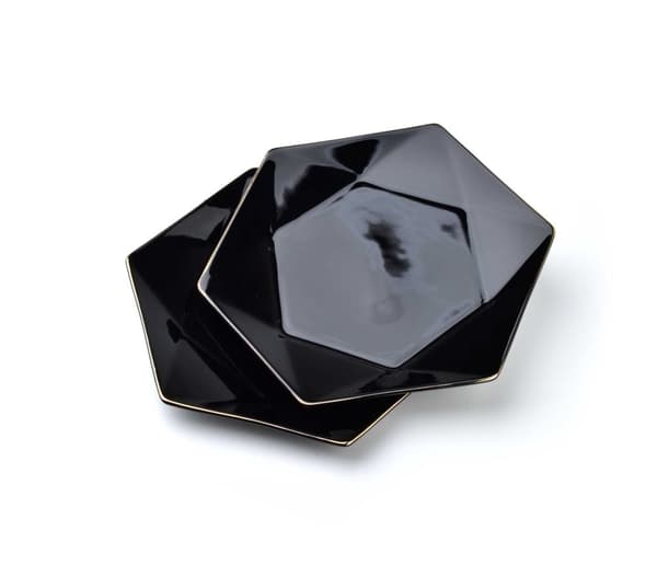 RALPH BLACK 2 kpl jälkiruokalautasia 24,5cm x 21cm x k2cm