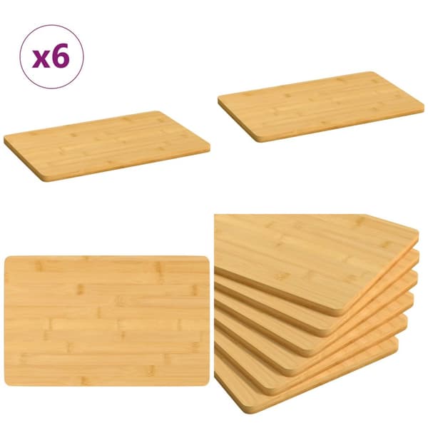 Aamiaislaudat 6 kpl 22x14x0,8 cm bambu - Aamiaislauta - Aamiaislaudat - Home & Living