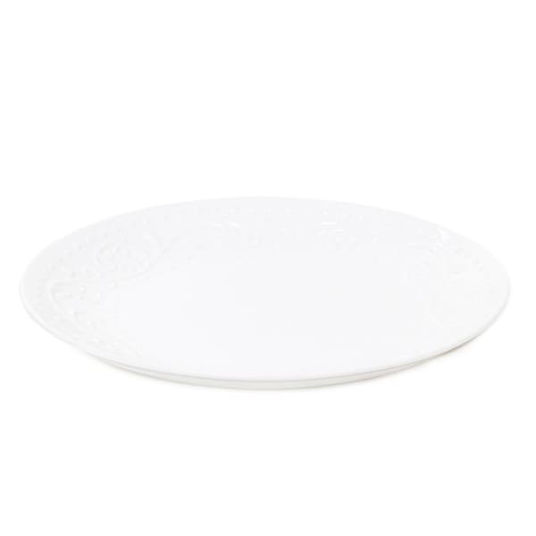 Plade | SYLIA | hvidt spisestel med ornament | 27 cm | 844008