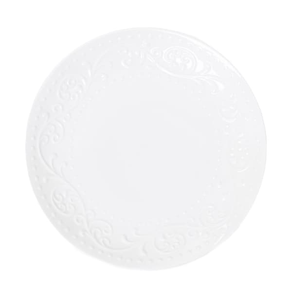 Lauta | SYLIA | valkoinen astiasto koristeella | 27 cm | 844008