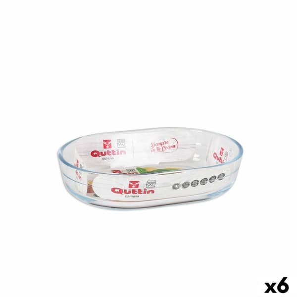 Ovn Fad Quttin   Glas Oval 600 ml 17,6 x 12,7 x 4 cm (6 enheder)