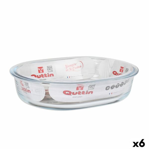 Ovn Fad Quttin   Glas Oval 1,5 L 23,7 x 18,8 cm (6 enheder)