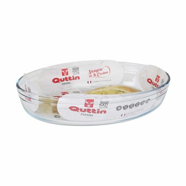 Uunivuoka Quttin Läpinäkyvä Lasi Ovaali 2,2 L 30,1 x 20,9 x 6,3 cm (4 osaa)