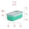 Miniatyrbillede 4 af 4: Mad Bevarelse Container Valira 6090/97 Hermetisk Turkisblå Termoplastisk PBT Rektangulær 750 ml