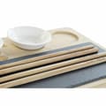Miniatyrbild 3 av 3: Sushiset DKD Home Decor PC-186227 Vit Svart Naturell Bambu Skiffer Modern Orientalisk 28,5 x 18,5 x 2,6 cm (9 Delar) (28,5 x 18,