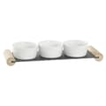 Miniatyrbild 1 av 3: Snacksbricka DKD Home Decor Vit Svart Stengods Skiffer 33 x 10 x 5,8 cm