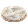 Miniatyrbild 1 av 3: Snacksbricka DKD Home Decor 21,5 x 21,5 x 1 cm Beige Vit Stengods Traditionell
