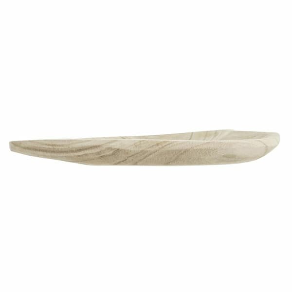Snacksbricka DKD Home Decor Ljusbrun Naturell Hjärta Tropiskt 35 x 24 x 4 cm
