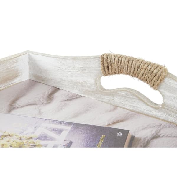 Uppsättning med Brickor DKD Home Decor Multicolour 40 x 30 x 6 cm Trä MDF (2 antal)
