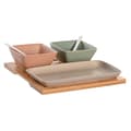 Miniatyrbild 1 av 3: Tilltuggsset DKD Home Decor 24 x 23,5 x 1,5 cm Porslin Multicolour Bambu 6 Delar Skandinavisk