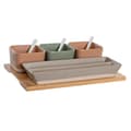 Miniatyrbild 1 av 3: Tilltuggsset DKD Home Decor 26 x 9 x 4 cm Porslin Multicolour Bambu 8 Delar Skandinavisk