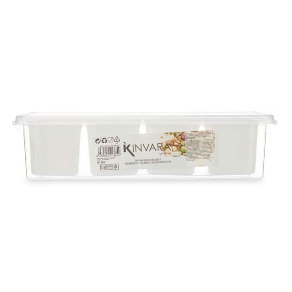 Kylskåpsarrangör Kinvara 02 1066 Vit Transparent 37,5 x 9 x 14,3 cm
