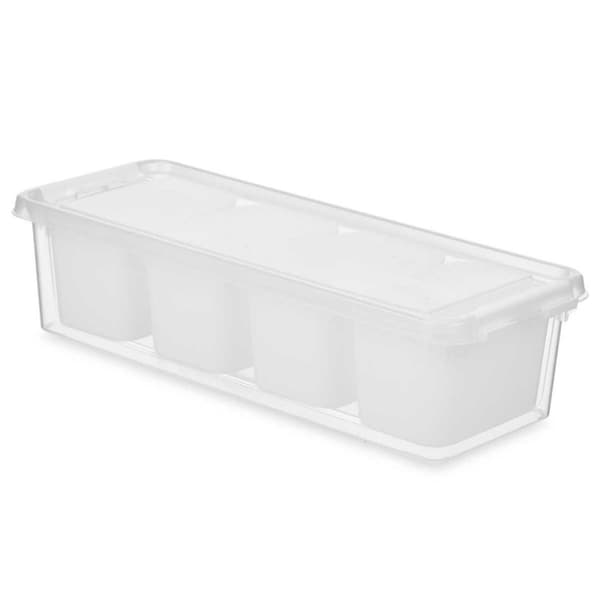 Kylskåpsarrangör Kinvara 02 1066 Vit Transparent 37,5 x 9 x 14,3 cm