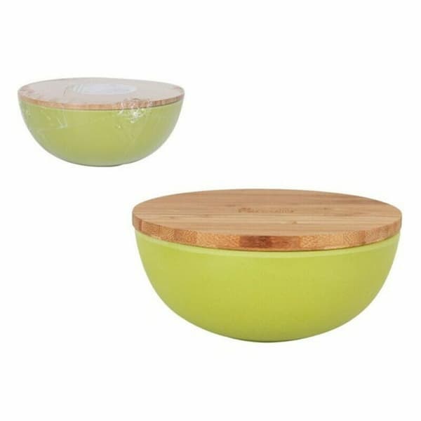 Skål Percutti Legno percutti Grön Bambu Med lock (4 antal)