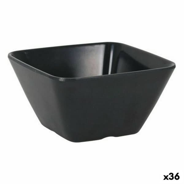 Snacksskål La Mediterránea Melamin Antracitgrå 10 x 10 x 5 cm (36 antal)