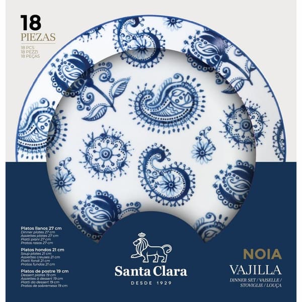 Matservis Santa Clara Noia 18 Delar Porslin Rund (2 antal)