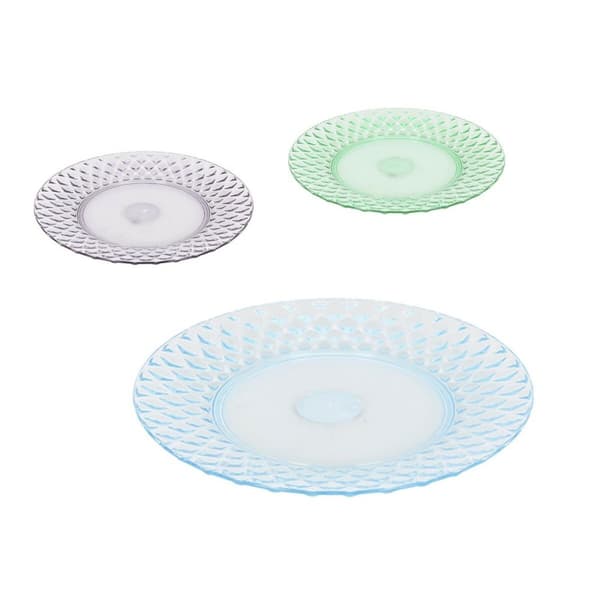 Platt skål La Mediterránea Plast 19 x 19 x 2 cm (24 antal)