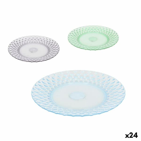 Platt skål La Mediterránea Plast 19 x 19 x 2 cm (24 antal)