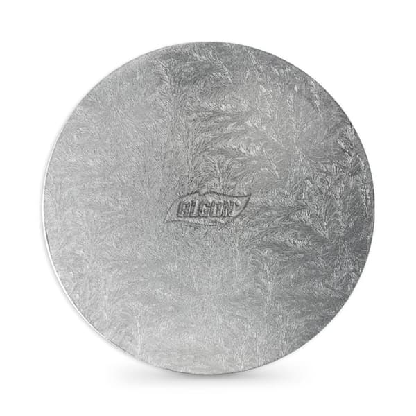 Kakfat Algon Silvrig 40 x 40 x 1,5 cm Rund (12 antal)