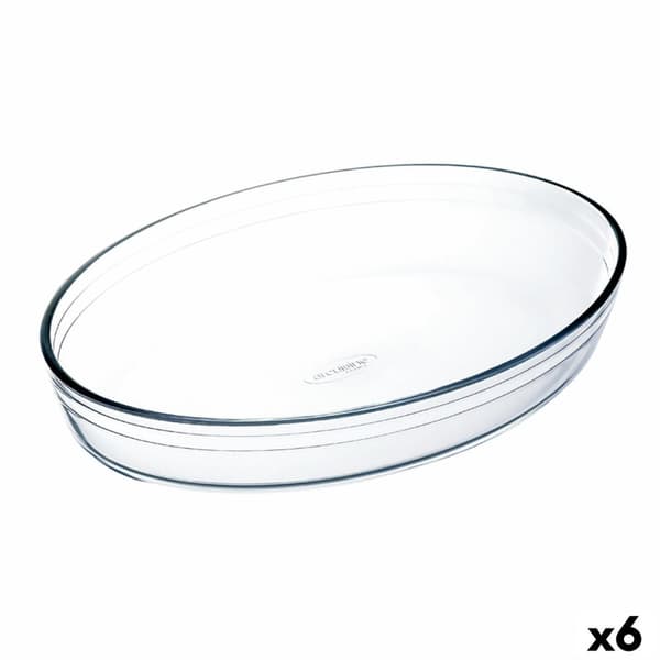 Ovn Fad Ô Cuisine Ocuisine Vidrio Gennemsigtig Glas Oval 26,2 x 17,9 x 6,2 cm (6 enheder)
