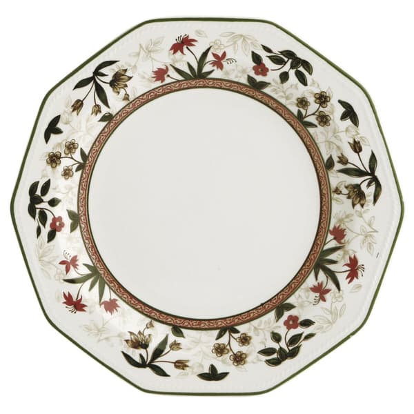 Flad Plade Queen´s By Churchill Assam Floral Keramik Jedilni servis Ø 27 cm (6 enheder)
