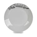 Miniatyrbillede 2 af 2: Flad Plade Ø 24,4 cm Hvid Sort Porcelæn Indsæt (10 enheder)