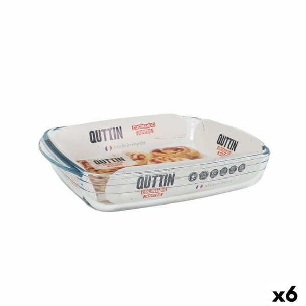 Ovn Fad Quttin Glas Rektangulær 1,9 L 28 x 19,9 x 5 cm (6 enheder)