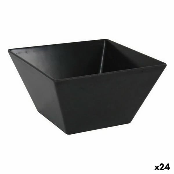 Snackskål La Mediterránea Melamin Antracit 13 x 13 x 7 cm (24 enheder)