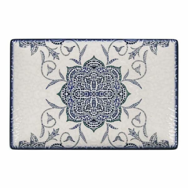 Køkkenspringvand La Mediterránea Rosetta Porcelæn Rektangulær 30 x 20 x 2,5 cm (6 enheder)
