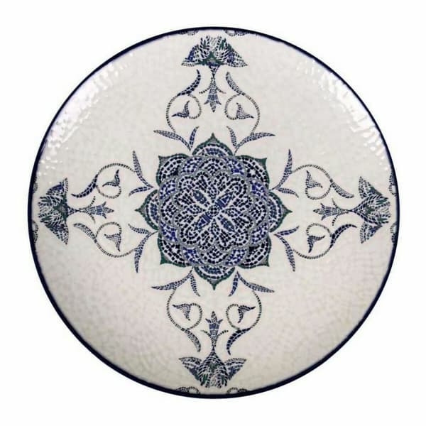 Flad Plade La Mediterránea Rosetta Porcelæn (6 enheder)