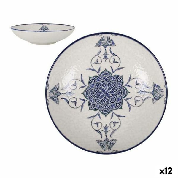 Dyb tallerken La Mediterránea Rosetta Porcelæn (12 enheder)