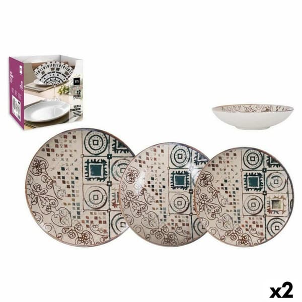 Spisestel Inde Creta Porcelæn (2 enheder)