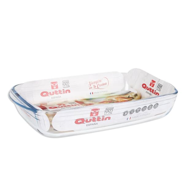 Ovn Fad Quttin Gennemsigtig Glas Rektangulær 4,2 L 38,8 x 23,9 x 6,6 cm (6 enheder)