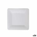 Miniatyrbillede 1 af 2: plade Algon Engangsanvendelse Hvid Pap Firkantet 18 cm (36 Enheder)