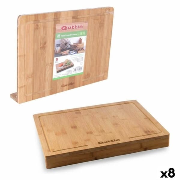 Bordpladeskærebræt i Bambus Quttin 88909 (35 x 25 x 1,2 cm) Bambus (8 enheder)