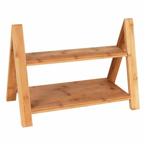 Serveringsbakke Viejo Valle Dobbelt højde Bambus 39,7 x 20,3 x 18 cm (2 enheder)