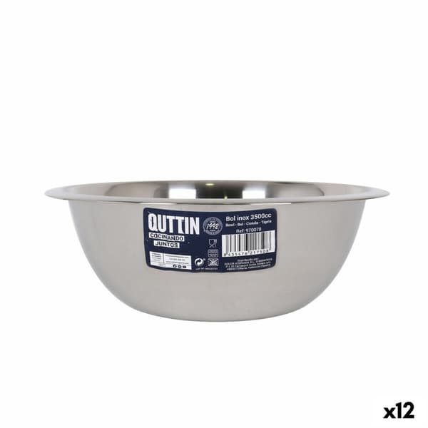 Skål Quttin Quttin Rustfrit stål 3,5 L Ø 28,4 x 9,7 cm Blandemaskine (12 enheder)