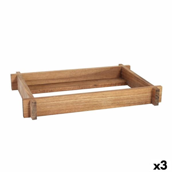 Serveringsbakke Viejo Valle Akacie 26,5 x 16,2 x 4 cm (3 enheder)