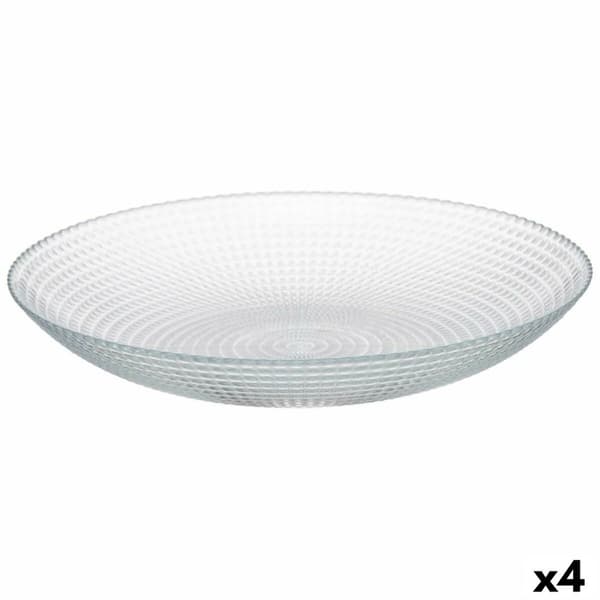plade Pasabahce Generation Gennemsigtig Glas 23 x 7 x 23 cm (4 enheder)