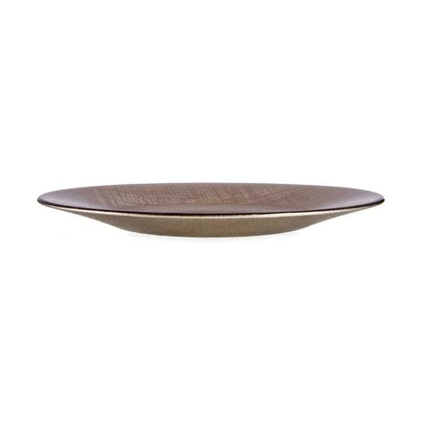 Flat tallerken Vivalto 3239121P-5 Gyllen Glass 21 x 2 x 21 cm