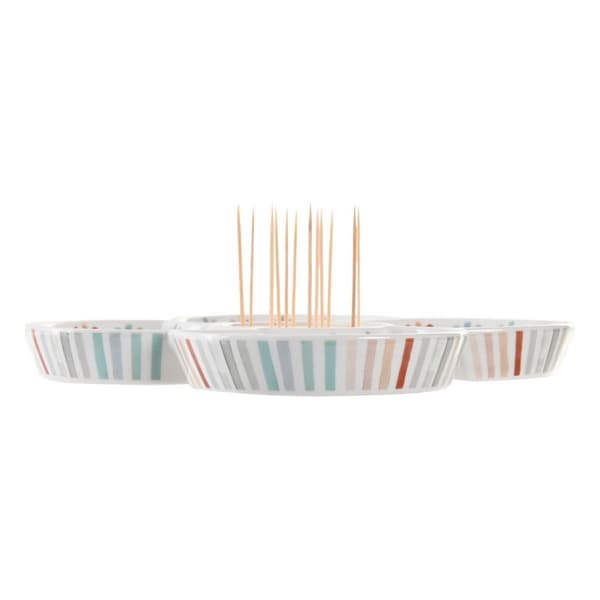 Snacksbrett DKD Home Decor Flerfarget 22 x 22 x 3 cm Steintøy