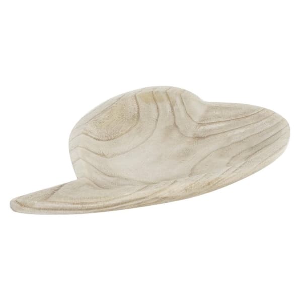 Snacksbrett DKD Home Decor Lysebrun Naturell Hjerte Tropisk 35 x 24 x 4 cm