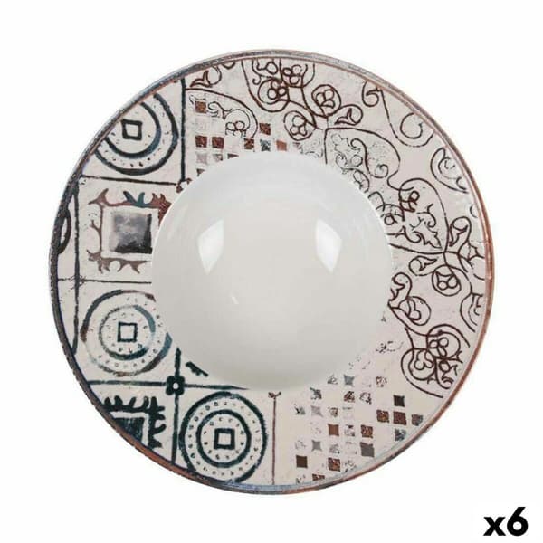 Dyp plate La Mediterránea Grecia Porselen Ø 28 cm (6 enheter)