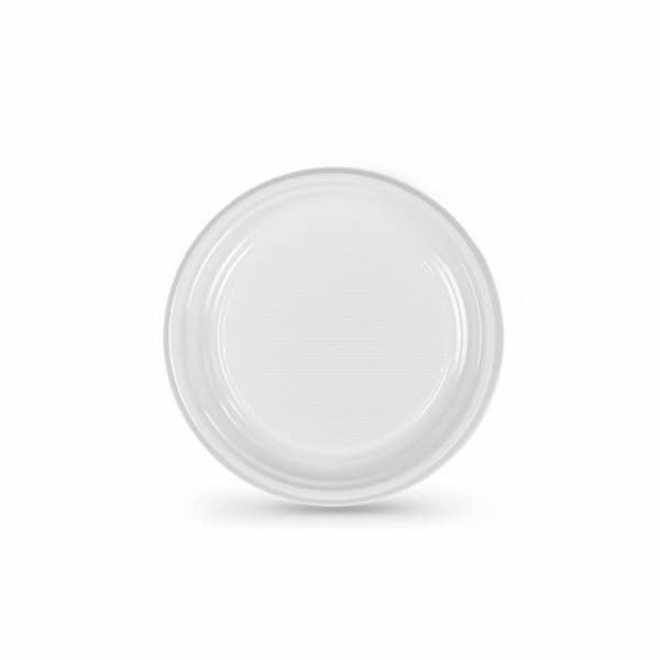 Sett med gjenbrukbare tallerkener Algon Hvit Plast (6 enheter)