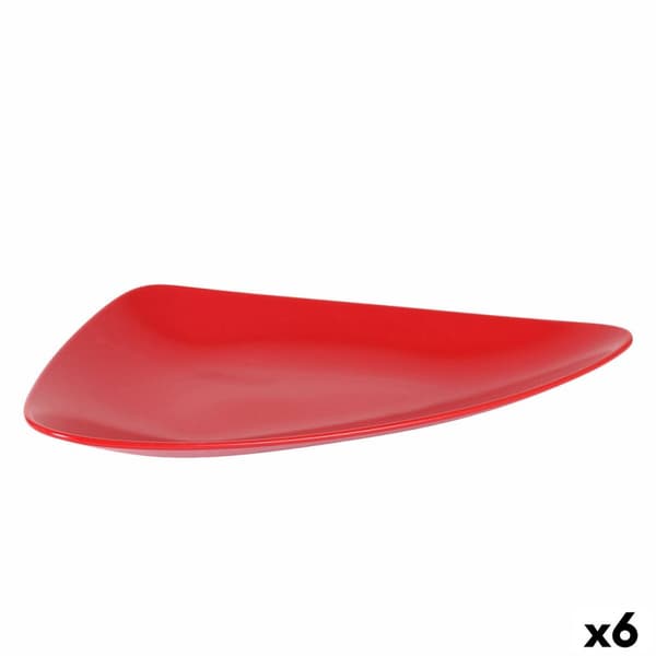 Snacksbrett Keramikk Rød 41 x 24 x 5 cm (6 enheter)